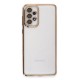 Samsung Galaxy A33 5G Kılıf Razer Lensli Silikon - Gold