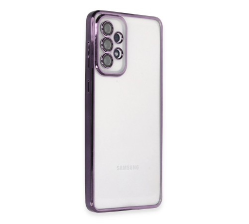 Samsung Galaxy A33 5G Kılıf Razer Lensli Silikon - Mor