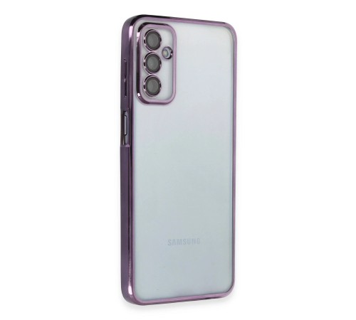Samsung Galaxy M23 Kılıf Razer Lensli Silikon - Mor Samsung Galaxy M23 Kılıf Razer Lensli Silikon - Mor
