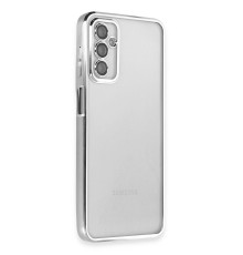 Samsung Galaxy M23 Kılıf Razer Lensli Silikon - Gümüş