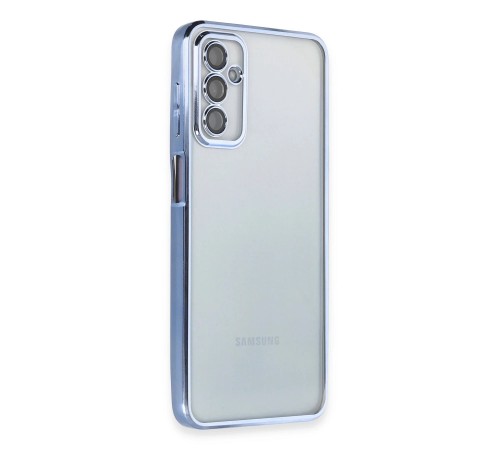 Samsung Galaxy M23 Kılıf Razer Lensli Silikon - Açık Mavi Samsung Galaxy M23 Kılıf Razer Lensli Silikon - Açık Mavi