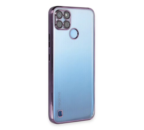 Realme C25Y Kılıf Razer Lensli Silikon - Mor Realme C25Y Kılıf Razer Lensli Silikon - Mor