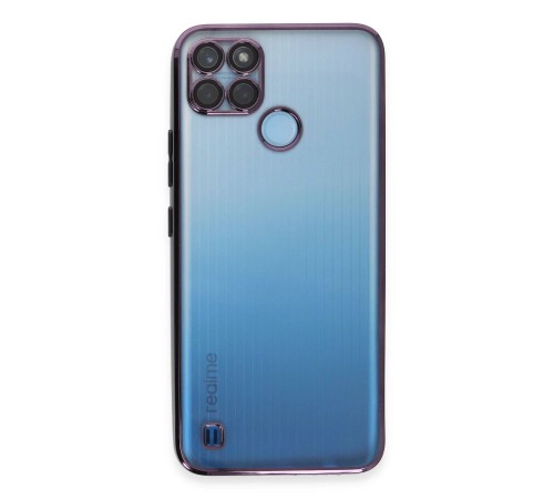 Realme C25Y Kılıf Razer Lensli Silikon - Mor Realme C25Y Kılıf Razer Lensli Silikon - Mor
