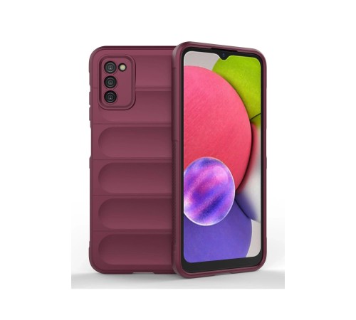 Samsung Galaxy A03S Kılıf Optimum Silikon - Bordo