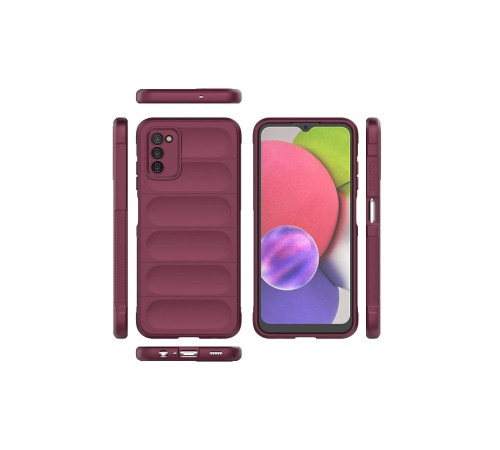 Samsung Galaxy A03S Kılıf Optimum Silikon - Bordo