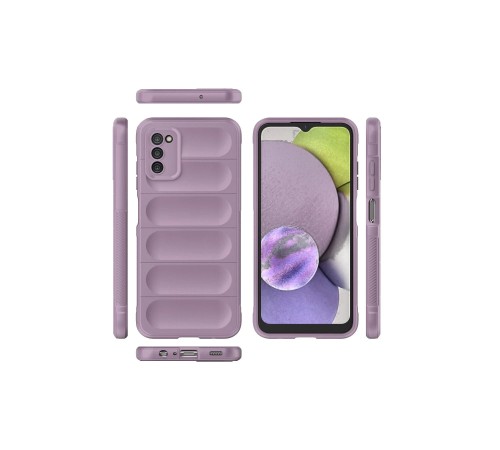 Samsung Galaxy A03S Kılıf Optimum Silikon - Mor Samsung Galaxy A03S Kılıf Optimum Silikon - Mor