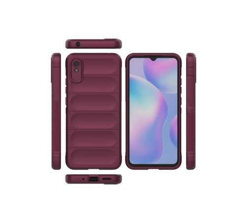 Xiaomi Redmi 9A Kılıf Optimum Silikon - Bordo Xiaomi Redmi 9A Kılıf Optimum Silikon - Bordo