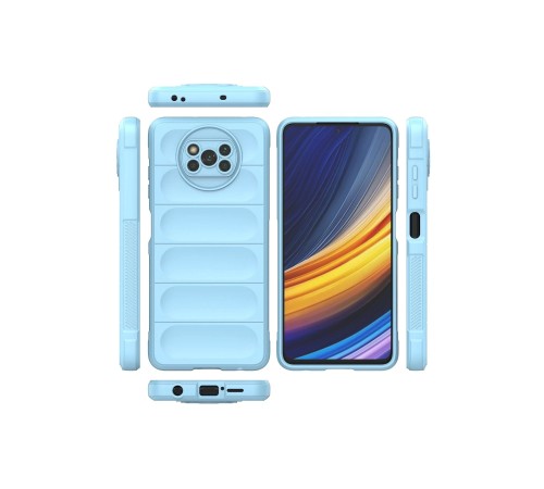 Xiaomi Pocophone X3 Kılıf Optimum Silikon - Sky Blue Xiaomi Pocophone X3 Kılıf Optimum Silikon - Sky Blue