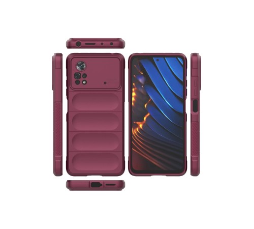 Xiaomi Poco X4 Pro 5G Kılıf Optimum Silikon - Bordo