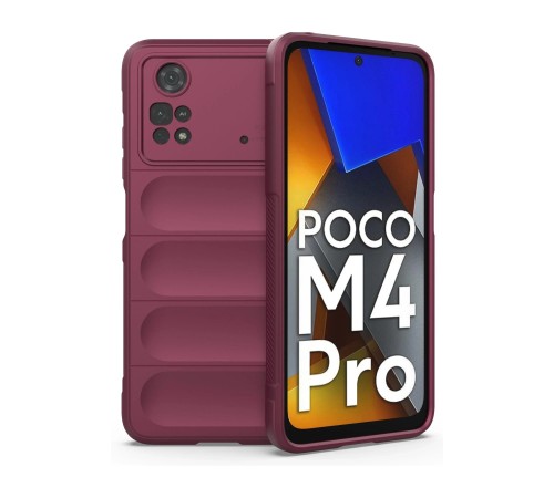 Xiaomi Poco M4 Pro 4G Kılıf Optimum Silikon - Bordo Xiaomi Poco M4 Pro 4G Kılıf Optimum Silikon - Bordo