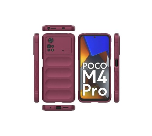 Xiaomi Poco M4 Pro 4G Kılıf Optimum Silikon - Bordo Xiaomi Poco M4 Pro 4G Kılıf Optimum Silikon - Bordo
