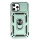 iPhone 12 Pro Max Kılıf Pars Lens Yüzüklü Silikon - Yeşil