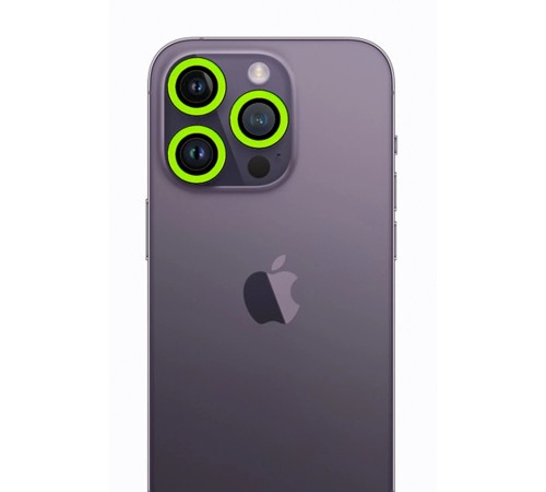 iPhone 12 Pro Neon Fosforlu Kamera Lens - Yeşil iPhone 12 Pro Neon Fosforlu Kamera Lens - Yeşil