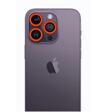iPhone 12 Pro Neon Fosforlu Kamera Lens - Turuncu