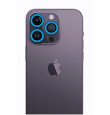 iPhone 12 Pro Max Neon Fosforlu Kamera Lens - Mavi