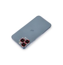 iPhone 11 Pro Metal Kamera Lens Koruma Cam - Kırmızı