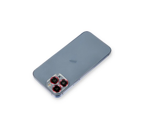 iPhone 12 Pro Metal Kamera Lens Koruma Cam - Kırmızı iPhone 12 Pro Metal Kamera Lens Koruma Cam - Kırmızı