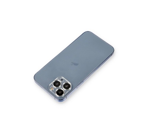 iPhone 12 Pro Metal Kamera Lens Koruma Cam - Gümüş iPhone 12 Pro Metal Kamera Lens Koruma Cam - Gümüş