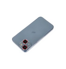 iPhone 13 Mini Metal Kamera Lens Koruma Cam - Kırmızı