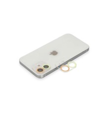 iPhone 11 Renkli Kamera Lens Koruma Cam - Sarı-Turuncu