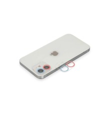 iPhone 11 Renkli Kamera Lens Koruma Cam - Pembe-Mavi