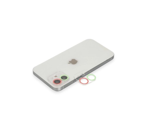 iPhone 11 Renkli Kamera Lens Koruma Cam - Yeşil-Pembe iPhone 11 Renkli Kamera Lens Koruma Cam - Yeşil-Pembe