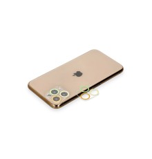iPhone 11 Pro Renkli Kamera Lens Koruma Cam - Sarı-Turuncu