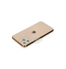 iPhone 11 Pro Renkli Kamera Lens Koruma Cam - Yeşil-Sarı