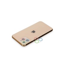 iPhone 11 Pro Renkli Kamera Lens Koruma Cam - Mavi-Yeşil