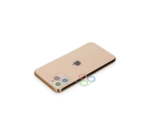 iPhone 11 Pro Renkli Kamera Lens Koruma Cam - Mavi-Yeşil iPhone 11 Pro Renkli Kamera Lens Koruma Cam - Mavi-Yeşil