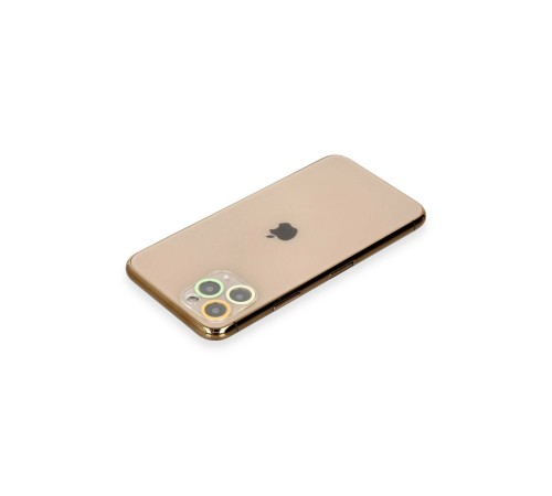 iPhone 11 Pro Renkli Kamera Lens Koruma Cam - Pembe-Mavi
