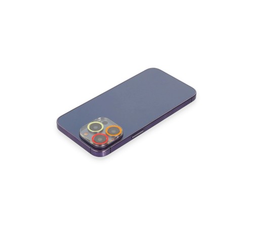 iPhone 12 Pro Renkli Kamera Lens Koruma Cam - Turuncu-Kırmızı iPhone 12 Pro Renkli Kamera Lens Koruma Cam - Turuncu-Kırmızı