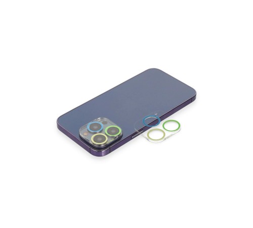 iPhone 12 Pro Renkli Kamera Lens Koruma Cam - Yeşil-Sarı iPhone 12 Pro Renkli Kamera Lens Koruma Cam - Yeşil-Sarı