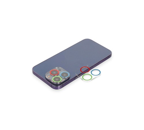 iPhone 12 Pro Renkli Kamera Lens Koruma Cam - Mavi-Yeşil iPhone 12 Pro Renkli Kamera Lens Koruma Cam - Mavi-Yeşil