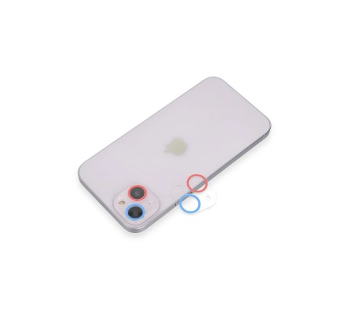 iPhone 13 Renkli Kamera Lens Koruma Cam - Pembe-Mavi iPhone 13 Renkli Kamera Lens Koruma Cam - Pembe-Mavi