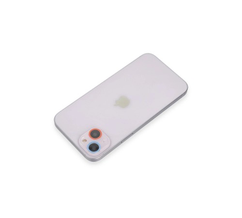 iPhone 13 Renkli Kamera Lens Koruma Cam - Pembe-Mavi iPhone 13 Renkli Kamera Lens Koruma Cam - Pembe-Mavi