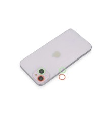 iPhone 13 Renkli Kamera Lens Koruma Cam - Yeşil-Pembe