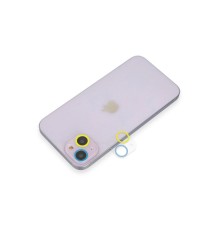 iPhone 13 Renkli Kamera Lens Koruma Cam - Sarı-Mavi