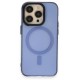 iPhone 14 Pro Max Kılıf Anka PC Magneticsafe Sert Metal Kapak - Sierra Blue