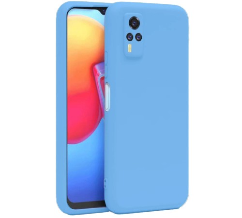 Vivo Y53S Kılıf Nano içi Kadife Silikon - Mavi Vivo Y53S Kılıf Nano içi Kadife Silikon - Mavi