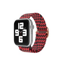 Apple Watch 38mm Star Kordon - Zigzag Kırmızı-Siyah