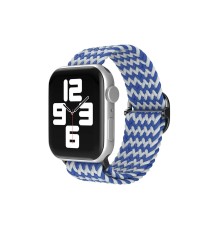 Apple Watch 42mm Star Kordon - Zigzag Beyaz-Mavi