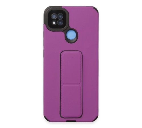 Xiaomi Redmi 9C Kılıf Mega Standlı Silikon - Mor