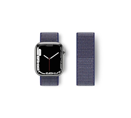 Apple Watch 42mm Hasırlı Cırtcırtlı Kordon - Lacivert