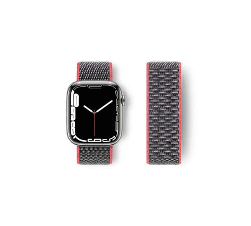 Apple Watch 42mm Hasırlı Cırtcırtlı Kordon - Pembe-Gri Apple Watch 42mm Hasırlı Cırtcırtlı Kordon - Pembe-Gri
