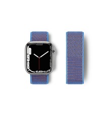 Apple Watch 42mm Hasırlı Cırtcırtlı Kordon - Mor