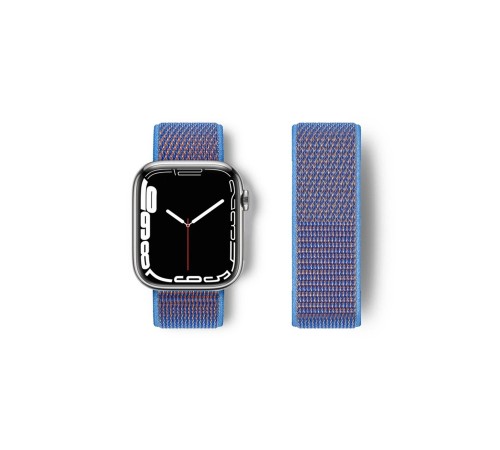 Apple Watch 42mm Hasırlı Cırtcırtlı Kordon - Mor