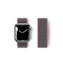 Apple Watch 38mm Hasırlı Cırtcırtlı Kordon - Pembe