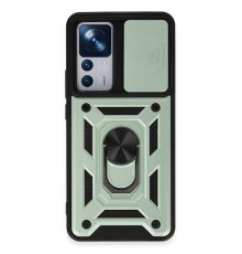 Xiaomi Mi 12T Pro Kılıf Pars Lens Yüzüklü Silikon - Yeşil