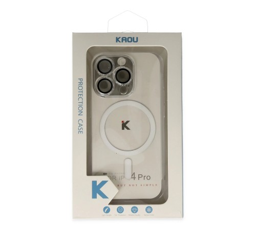 iPhone 13 Pro Max Kılıf Kaou Magneticsafe Slim Kapak - Şeffaf